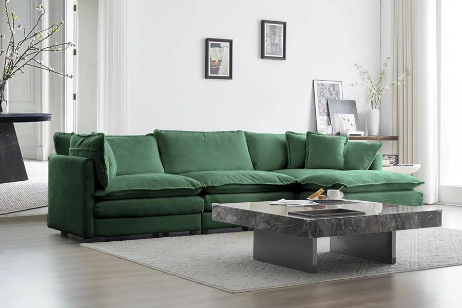 Extra-Large Sectional Couch with Deep Cushions